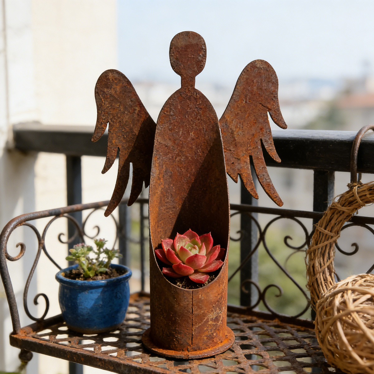 1Pc Iron Garden Sculpture, Vin - Outdoor Furniture Vintage review and price