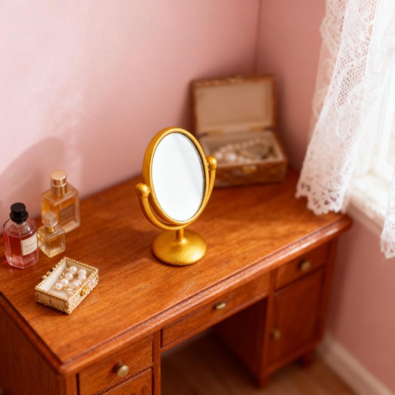 1Pcs Miniature Retro Mirror Dr - Outdoor Furniture Vintage review and price