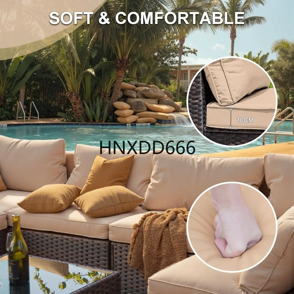 7 Piece Patio Furniture Set wi - Outdoor Furniture Set With Fire Pit review and price