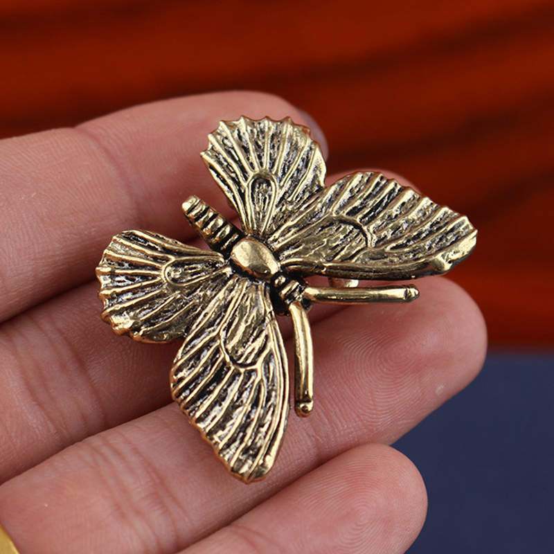 Brass Butterfly Statue, Insect - Outdoor Furniture Vintage review and price
