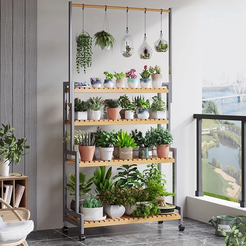 Modern Solid Wood Plant Shelve - Outdoor Furniture Types review and price