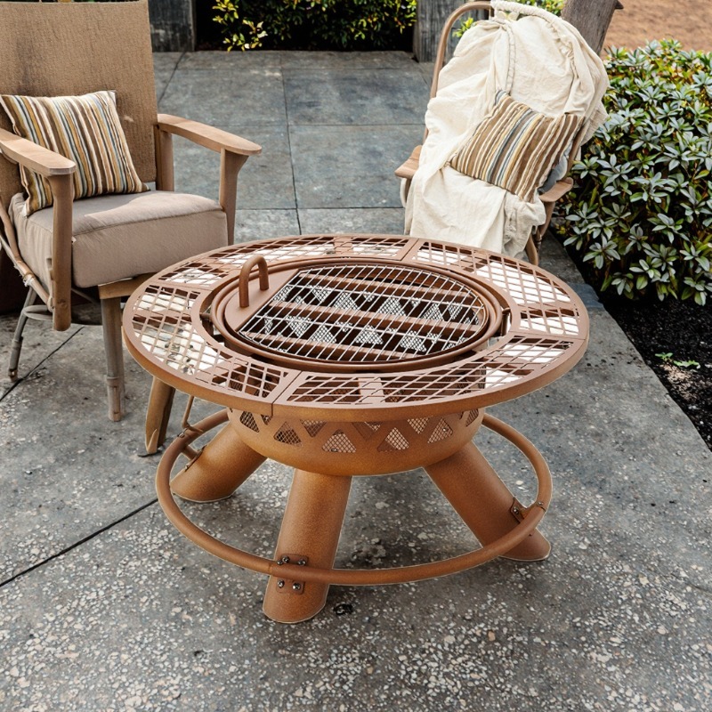 2026 Modern Outdoor Steel Char - Outdoor Furniture Set With Fire Pit review and price