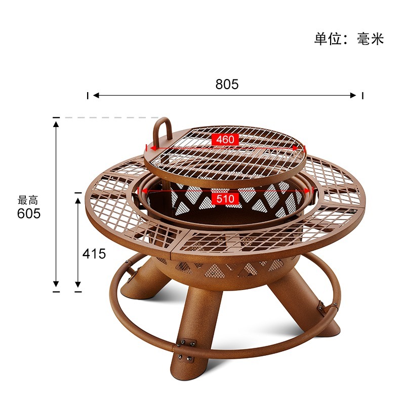 2026 Modern Outdoor Steel Char - Outdoor Furniture Set With Fire Pit review and price