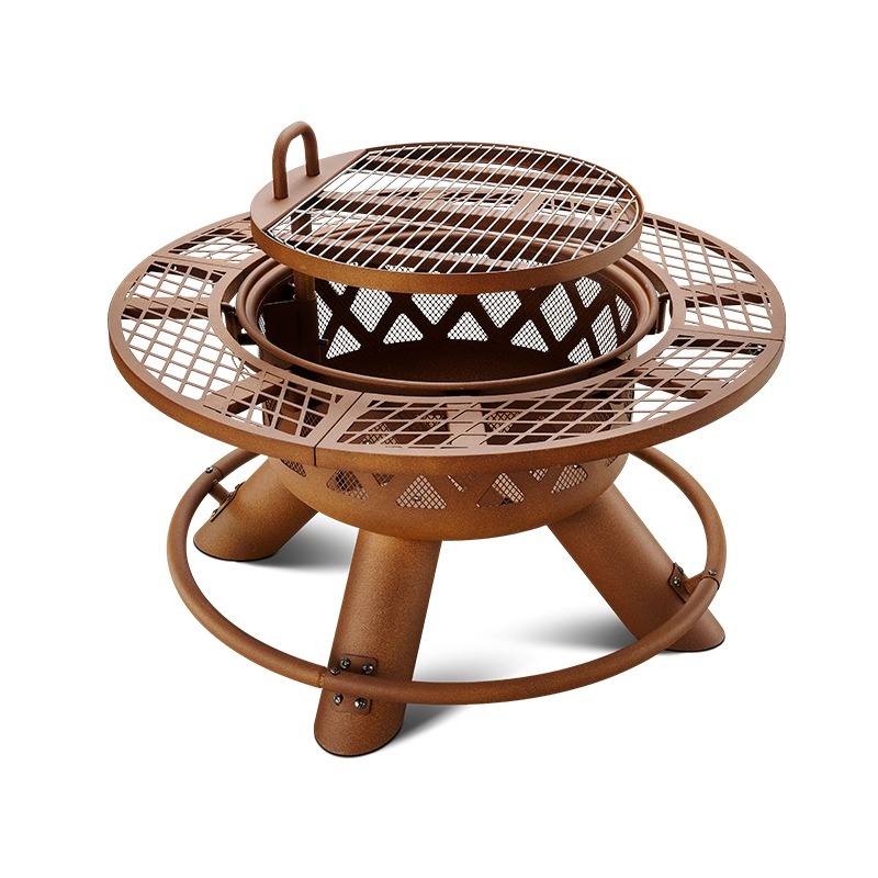 2026 Modern Outdoor Steel Char - Outdoor Furniture Set With Fire Pit review and price