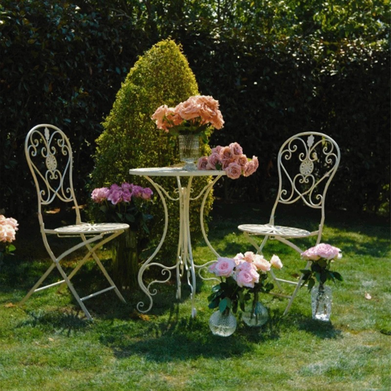 French Vintage Iron Table and  - Outdoor Furniture For Cafe review and price