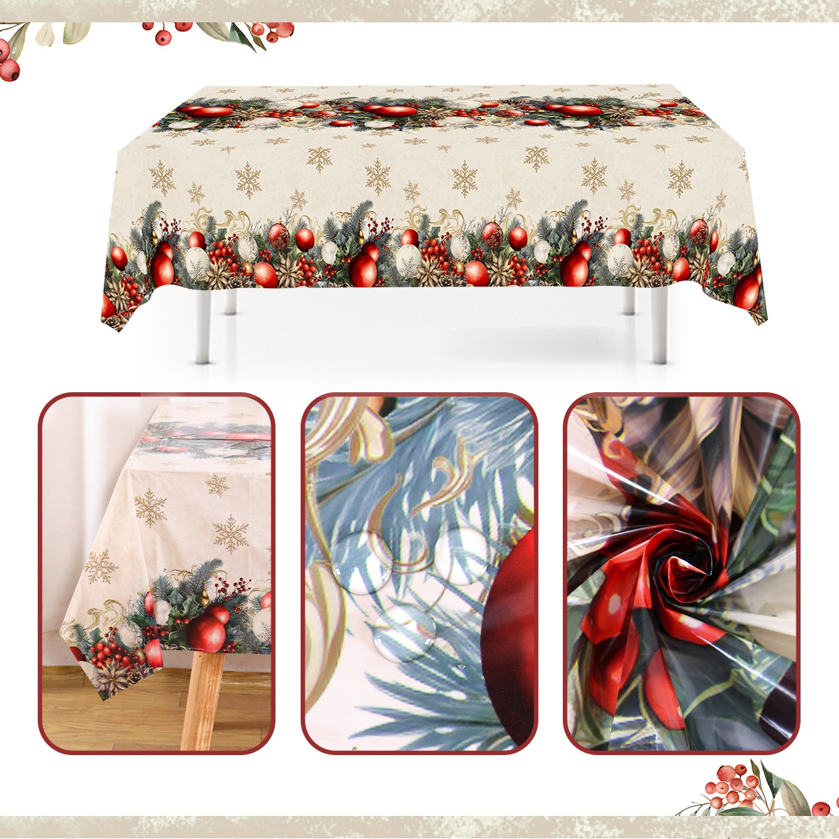 Floral Merry Christmas Table C - Outdoor Furniture Vintage review and price