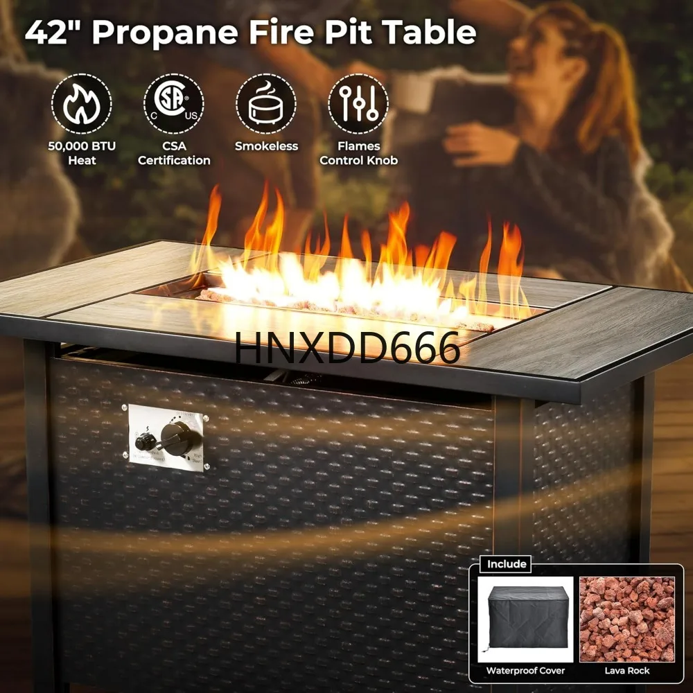Outdoor 8 Piece Patio Furnitur - Outdoor Furniture Set With Fire Pit review and price