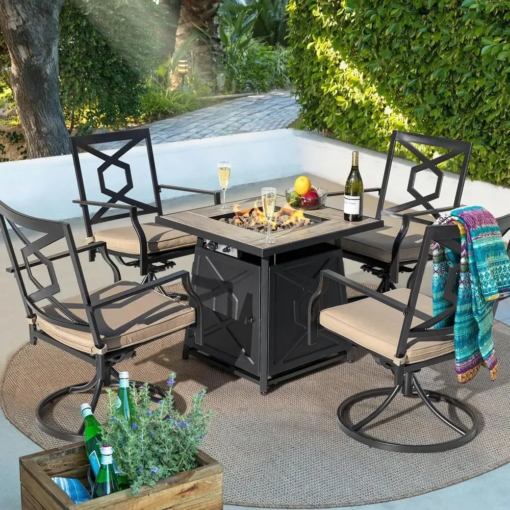 5-Piece Outdoor Patio Furnitur - Outdoor Furniture Set With Fire Pit review and price
